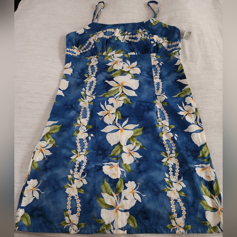 Jade Fashions Hawaiian Print Dress Size:Large
